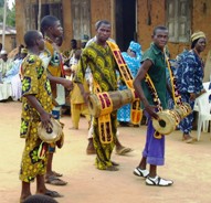 Trommler eines Dorffestes